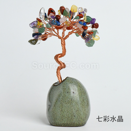 禮品訂造禪意盆景水晶樹紀念品