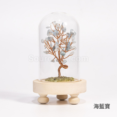 禮品訂造玻璃罩水晶樹紀念品