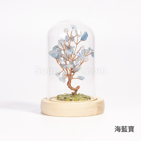 禮品訂造玻璃罩水晶樹紀念品