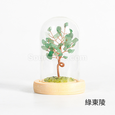 禮品訂造玻璃罩水晶樹紀念品