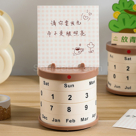 禮品訂造盆栽轉輪萬年曆紀念品