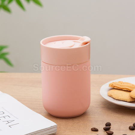 禮品訂造旅行矽膠帶蓋陶瓷杯紀念品