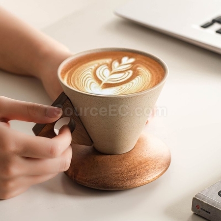 禮品訂造粗陶漏斗咖啡杯紀念品