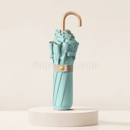 禮品訂造花邊三折彎鉤摺疊傘紀念品