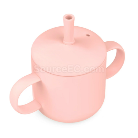 禮品訂造吸管杯帶蓋防燙加厚矽膠杯紀念品