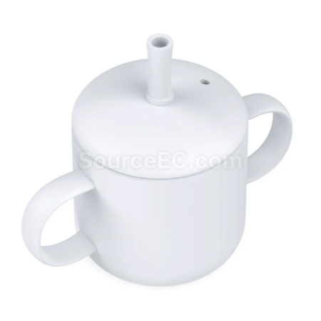禮品訂造吸管杯帶蓋防燙加厚矽膠杯紀念品