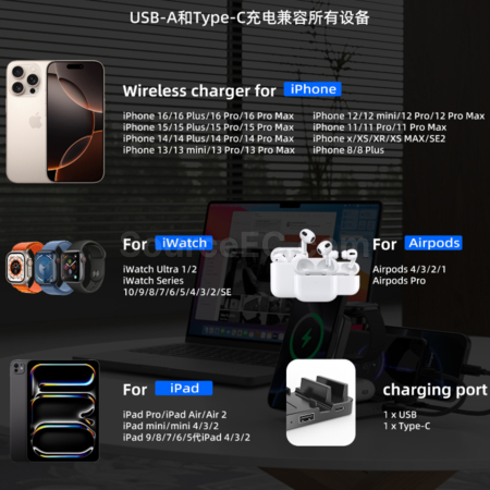 禮品訂造磁吸無線五合一多功能折疊手機支架紀念品