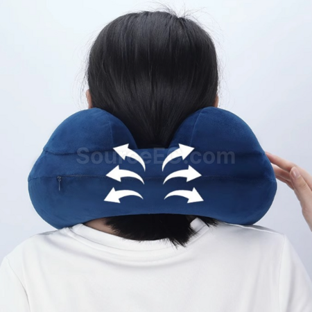 禮品訂造按壓充氣U型頸枕紀念品