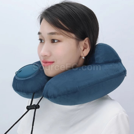 禮品訂造按壓充氣U型頸枕紀念品