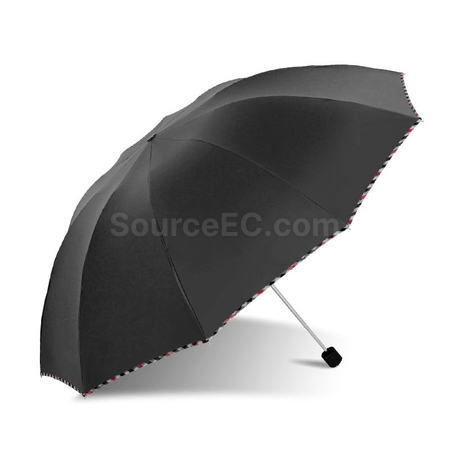 禮品訂造天堂三摺包邊10骨廣告雨傘紀念品