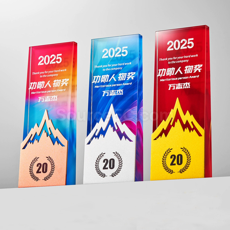 禮品訂造金銀銅水晶獎座紀念品