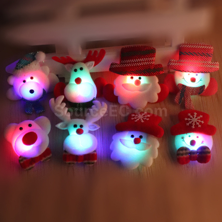 禮品訂造LED聖誕胸章紀念品