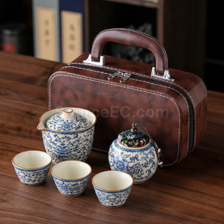 禮品訂造汝窯旅行茶具套裝紀念品