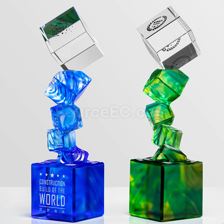 禮品訂造琉璃水晶獎座紀念品