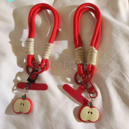 禮品訂造蘋果吊墜手機掛繩紀念品