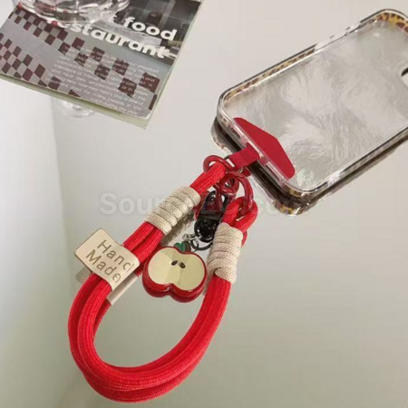 禮品訂造蘋果吊墜手機掛繩紀念品