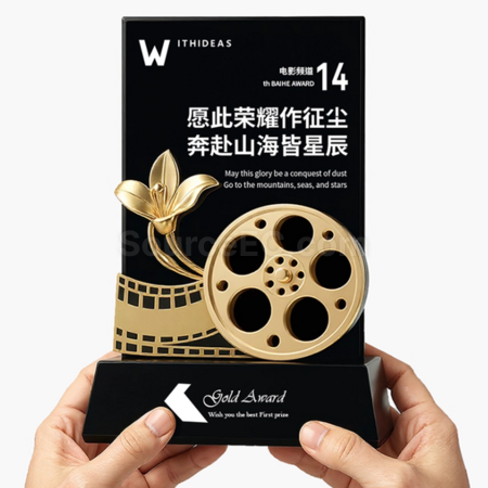 禮品訂造影片水晶獎座紀念品
