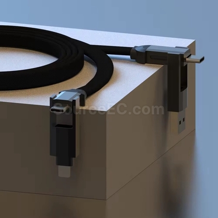 禮品訂造磁吸四合一數據線鑰匙扣紀念品