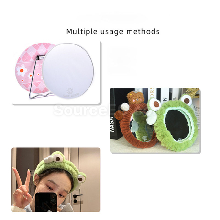 禮品訂造毛絨台式化妝鏡紀念品