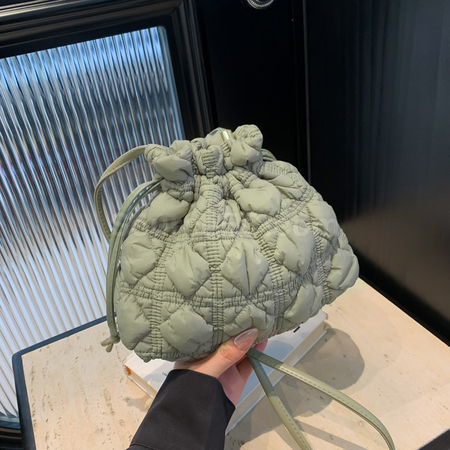 禮品訂造菱格抽繩束口雲朵包紀念品