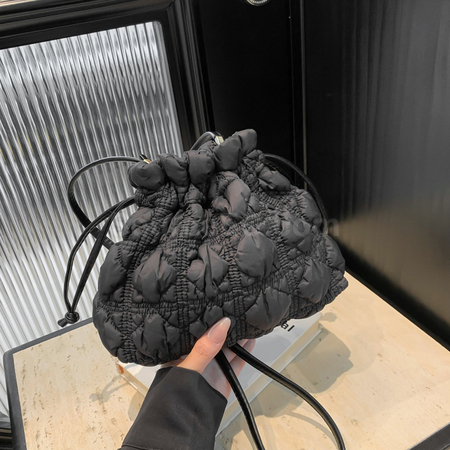 禮品訂造菱格抽繩束口雲朵包紀念品