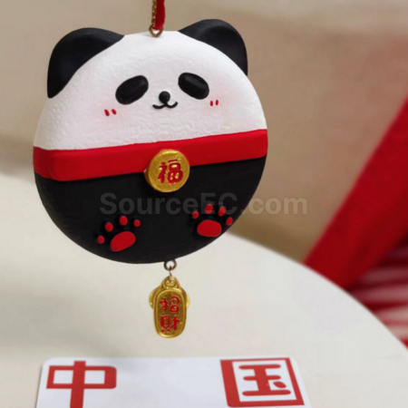 禮品訂造手繪熊貓香薰石膏掛件紀念品