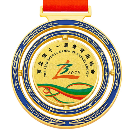 禮品訂造旋轉金屬獎牌紀念品