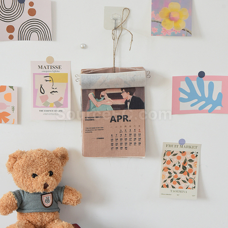 禮品訂造翻頁帆布日曆月曆紀念品