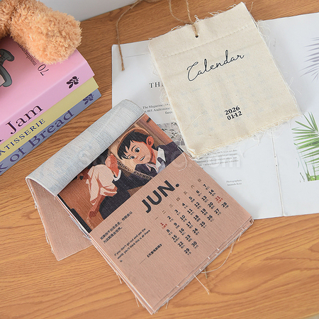 禮品訂造翻頁帆布日曆月曆紀念品