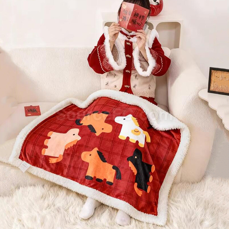 禮品訂造馬年毛毯紀念品