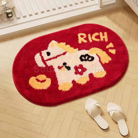 禮品訂造馬年防滑地毯紀念品