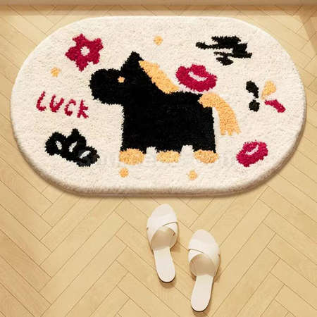 禮品訂造馬年防滑地毯紀念品