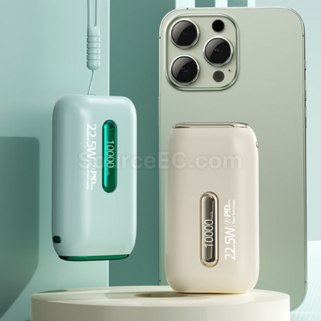 禮品訂造3c認證自帶線快充行動電源紀念品