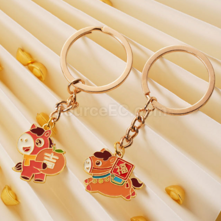 禮品訂造馬年小馬鑰匙扣掛件紀念品