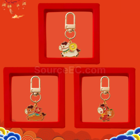 禮品訂造馬年小馬鑰匙扣掛件紀念品