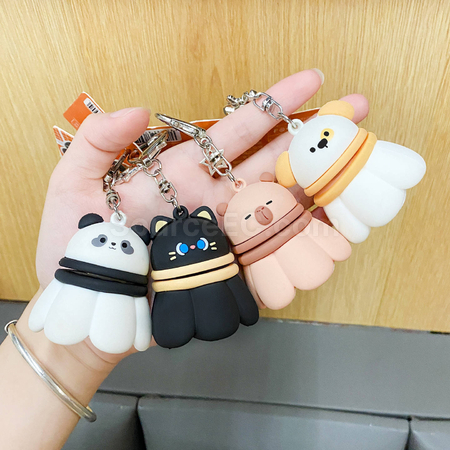 禮品訂造可旋轉羽毛球減壓鑰匙扣紀念品