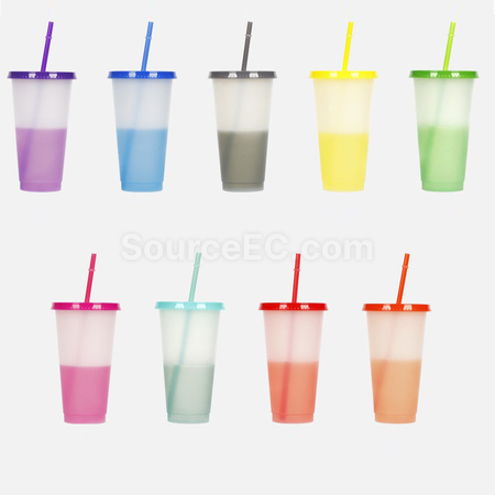禮品訂造感溫變色吸管杯紀念品