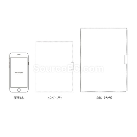 禮品訂造三折活頁可拆卸筆記本紀念品