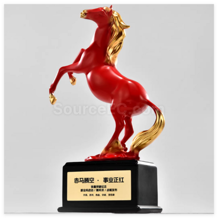 禮品訂造創意馬造型獎杯紀念品