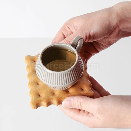 禮品訂造實木餅乾隔熱杯墊紀念品
