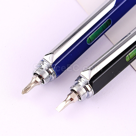 禮品訂造多功能觸控頭螺絲刀刻度尺6合1原子筆紀念品
