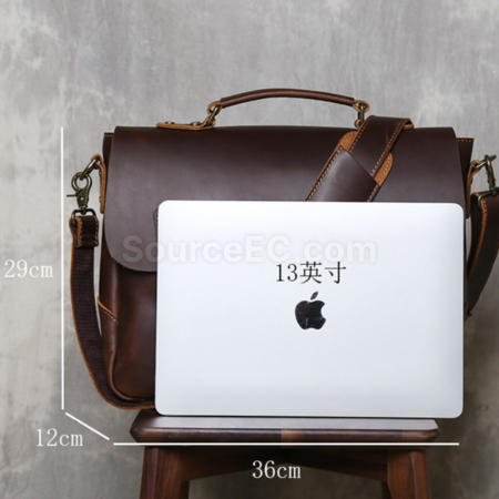 禮品訂造復古真皮公事電腦包紀念品