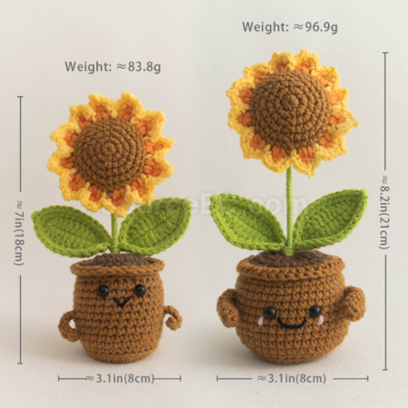 禮品訂造針織花朵植物盆栽紀念品