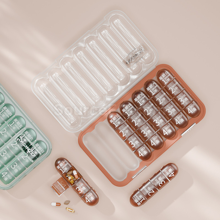 禮品訂造21/28格分隔藥盒紀念品