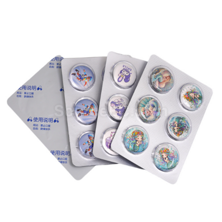 禮品訂造訂製鋁封亞克力搖搖樂藥片吧唧紀念品