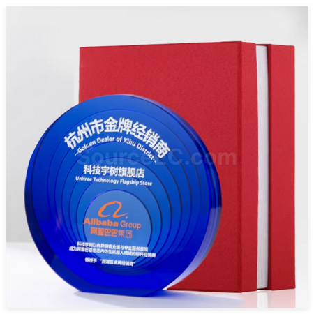 禮品訂造琉璃水晶紀念盤紀念品
