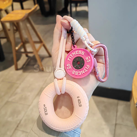 禮品訂造握力器+啞鈴片解壓鑰匙扣掛件紀念品