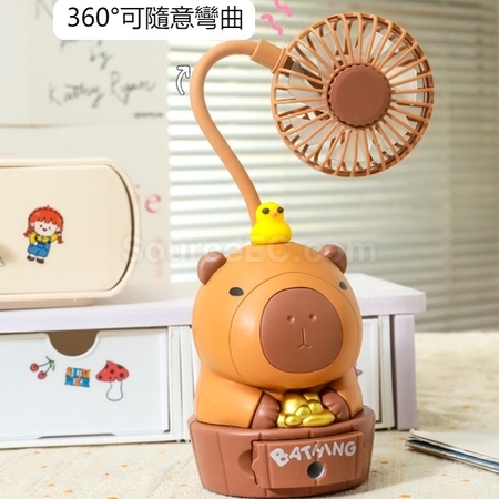 禮品訂造卡通鉛筆刀USB充電小風扇紀念品