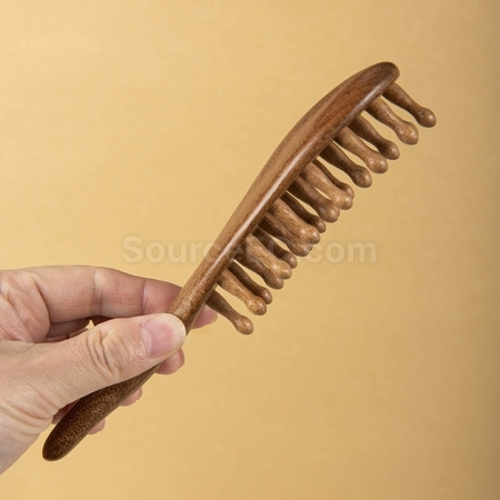 禮品訂造檀木按摩梳紀念品