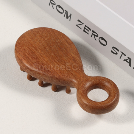禮品訂造檀木按摩梳紀念品
